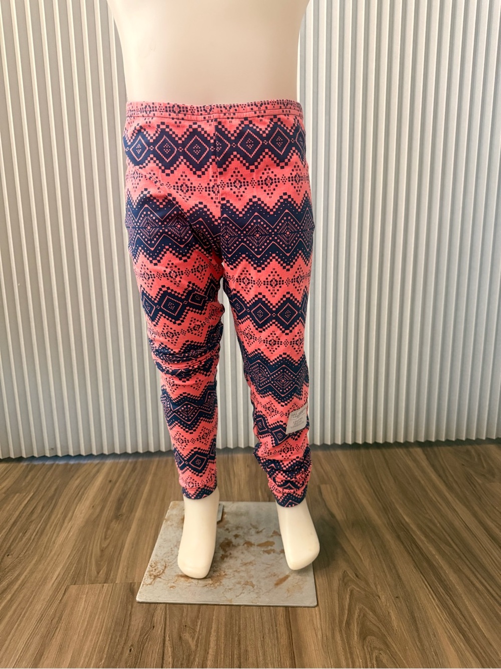 Old Navy Pink and Navy Geometric Print Kids' Leggings